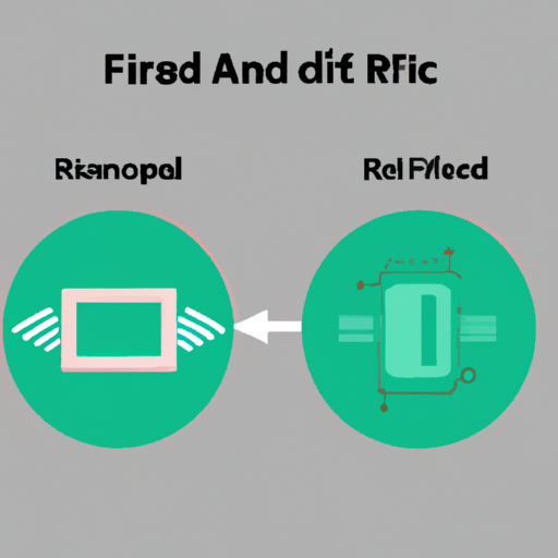 איור פשוט המציג את עקרון העבודה הבסיסי של RFID ו-NFC.